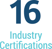 16 Industry Certifications